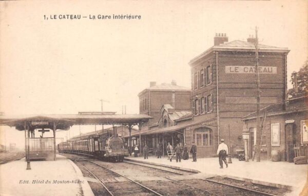 Le Cateau France Train Station Vintage Postcard AA94325