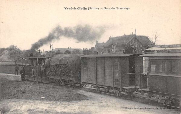 Yvre le Pelin France Train Station Vintage Postcard AA94326