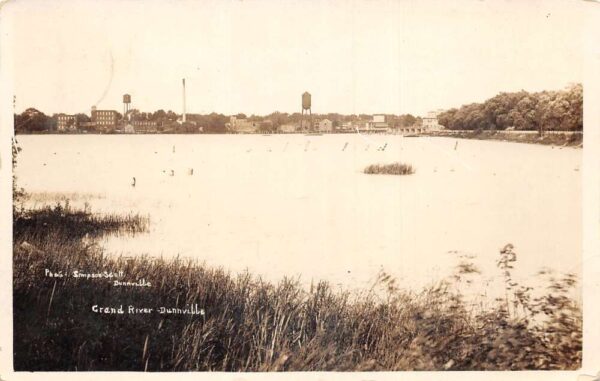 Dunville Ontario Canada Grand River Scenic View Real Photo Postcard AA94339