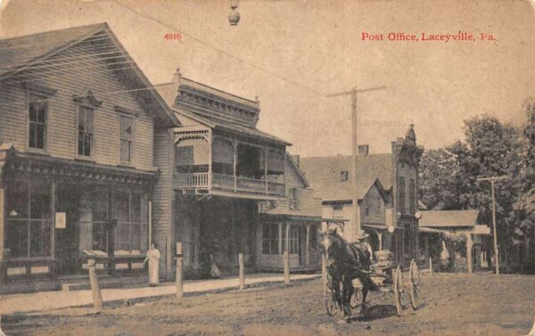 Laceyville Pennsylvania Post Office Vintage Postcard AA94342