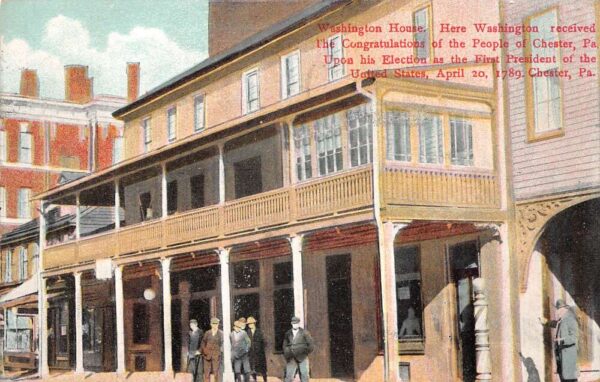 Chester Pennsylvania Washington House Vintage Postcard AA94356