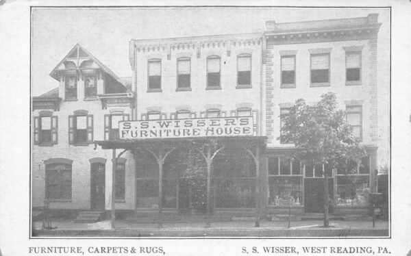 West Reading Pennsylvania SS Wissers Furniture House Store Postcard AA94362