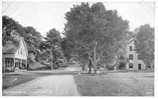 Marshalls Creek Pennsylvania State Road Street Scene Vintage Postcard AA94371