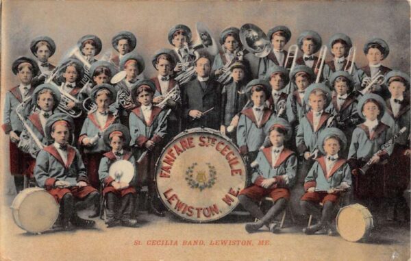 Lewiston Maine St Cecilia Band Vintage Postcard AA94378