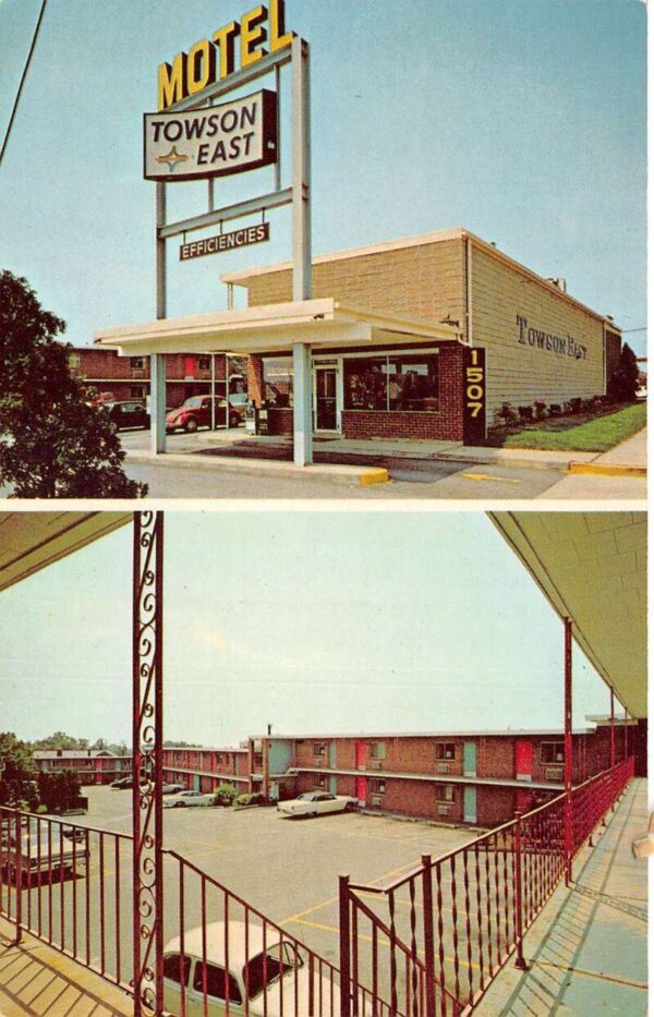 Baltimore Maryland Towson East Motel Vintage Postcard AA94385