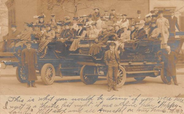 Washington DC Sight Seeing Buses Tourists and Drivers Real Photo PC AA94390