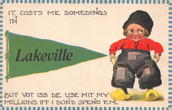 Lakeville Greetings Dutch Boy Vintage Postcard AA94419