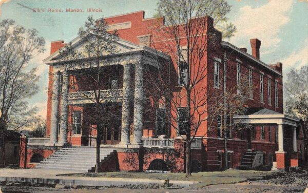 Marion Illinois Elks Home Vintage Postcard AA94422