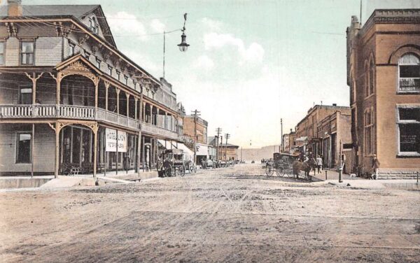 Lake City Minnesota Hotel Lyon and Street Scene Vintage Postcard AA94435