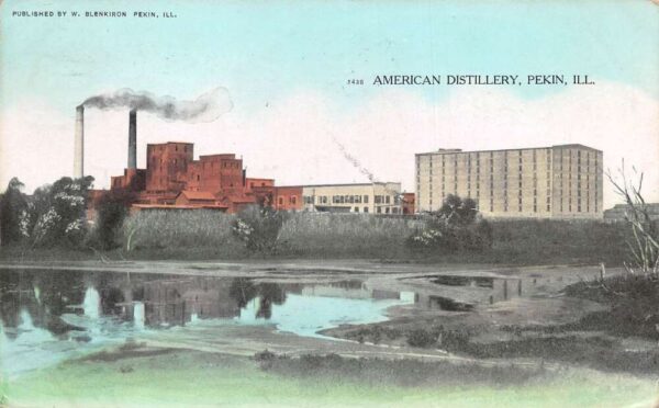 Pekin Illinois American Distillery Scenic View Vintage Postcard AA94439