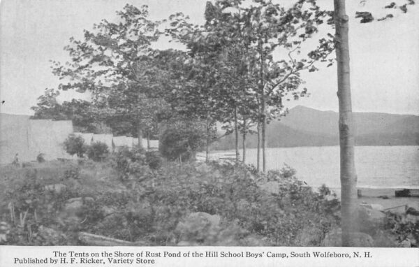 South Wolfeboro New Hampshire Hill School Boys Camp Tents Postcard AA95030