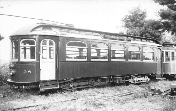 Manchester New Hampshire Goffs Falls Trolley Real Photo Vintage Postcard AA95042