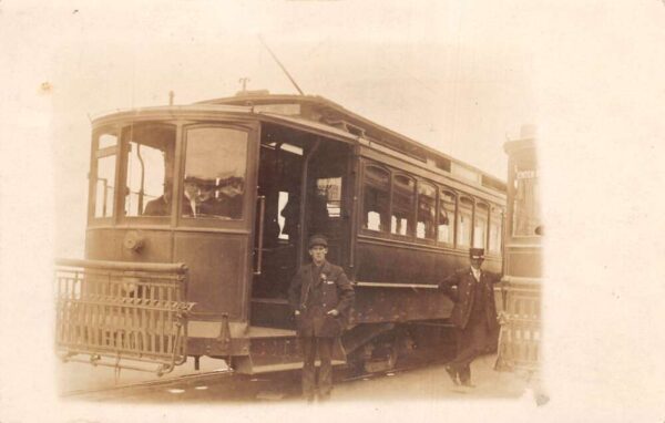 San Francisco California Trolley Car and Motormen Real Photo Postcard AA95043