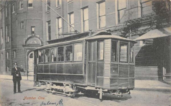 Salem Ohio Number One Trolley Car Vintage Postcard AA95057