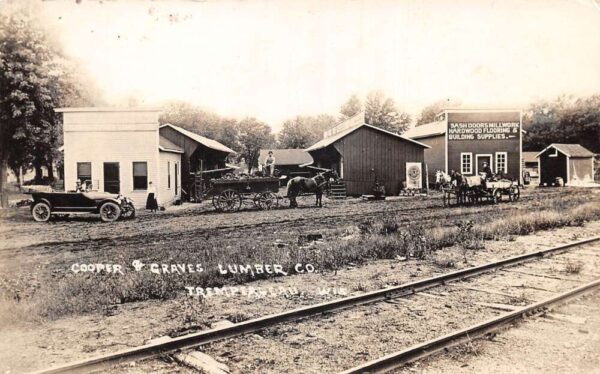 Trempealeau Wisconsin Cooper Graves Lumber Automobile Car Real Photo PC AA95210