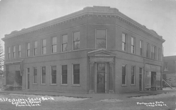 Monona Iowa Citizens State Bank Real Photo Vintage Postcard AA95222