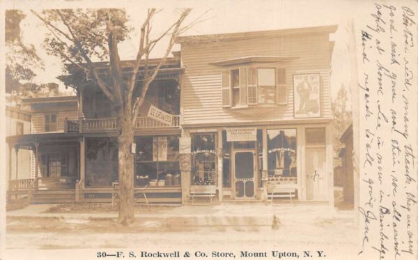 Mount Upton New York FS Rockwell Store Edison Phonograph Real Photo PC AA95237