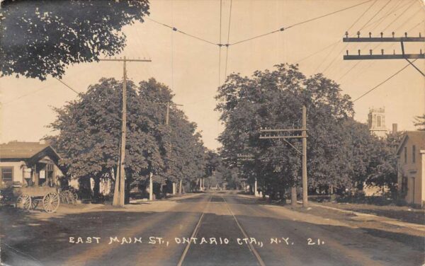 Ontario Center New York East Main Street Real Photo Postcard AA95244