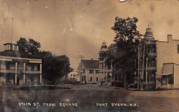 Port Byron New York Utica Street from Square Real Photo Postcard AA95249