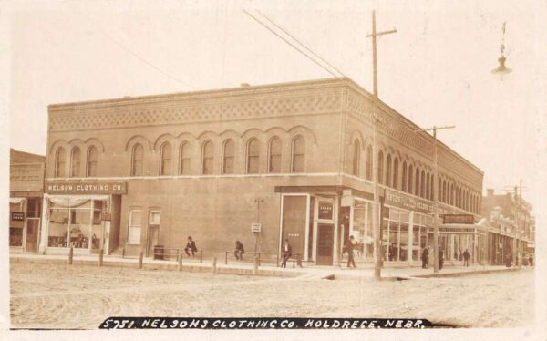 Holdrege Nebraska Nelsons Clothing Store Street Scene Real Photo PC AA95253