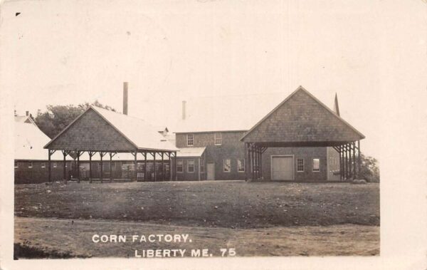 Liberty Maine Corn Factory Real Photo Vintage Postcard AA95273