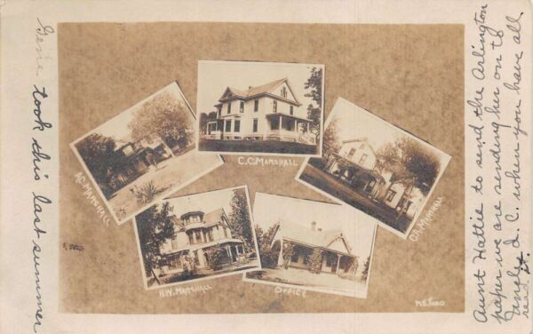 Arlington Nebraska Residences Multiview Real Photo Vintage Postcard AA95276