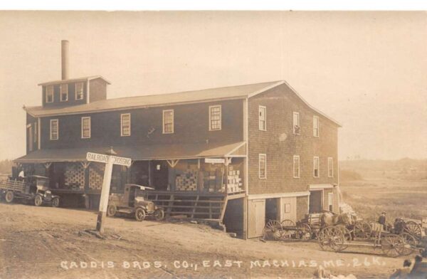 Bangor Maine Main Street at Night Food Fair 1912 Real Photo PC AA95278