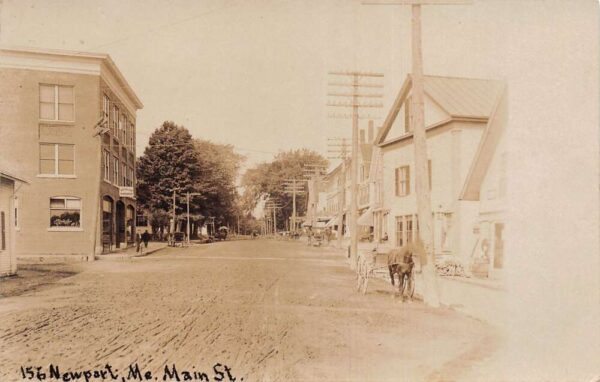 Newport Maine Main Street Real Photo Vintage Postcard AA95281