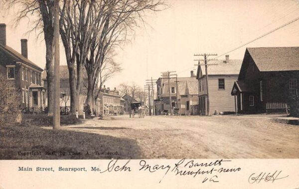 Searsport Maine Main Street Real Photo Vintage Postcard AA95283