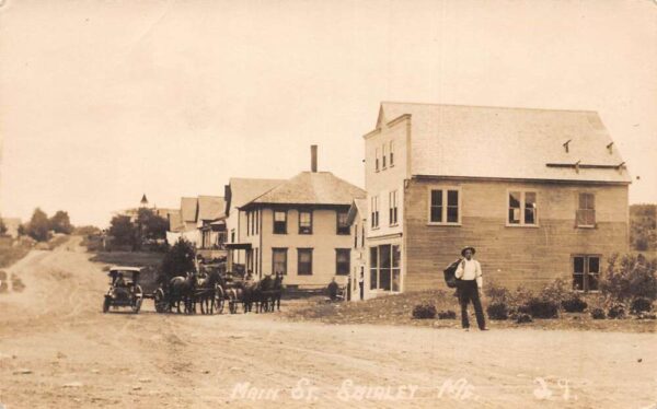 Shirley Maine Main Street Real Photo Vintage Postcard AA95284