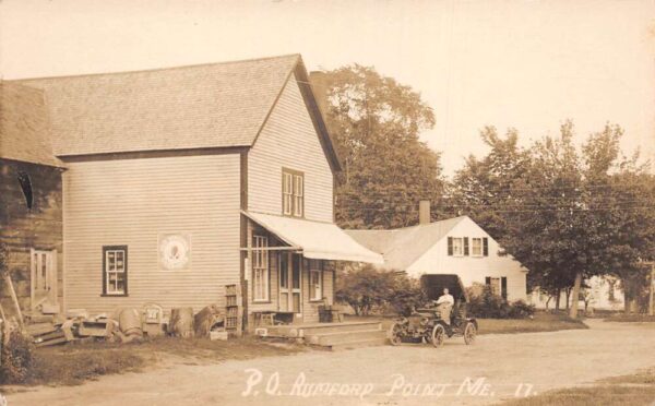 Rumford Point Maine Post Office Old Virginia Cheroots Sign Real Photo PC AA95291