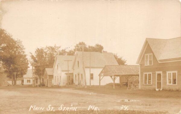 Stark Maine Main Street Real Photo Vintage Postcard AA95295