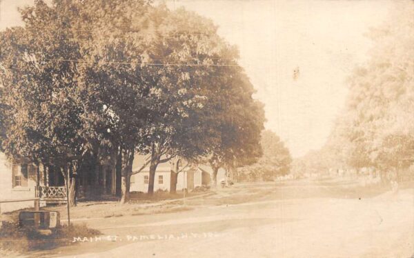 Pamelia New York Main Street Real Photo Vintage Postcard AA95297