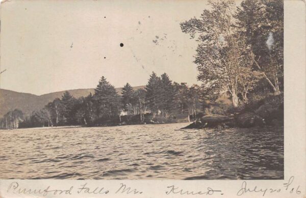 Rumford Falls Maine Landscape Scenic View Real Photo Vintage Postcard AA95301