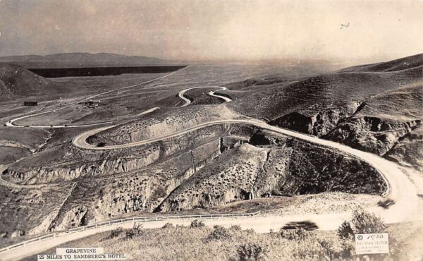 Grapevine California Highway Road Scenic View Real Photo Postcard AA95303