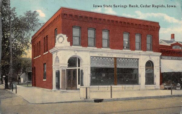 Cedar Rapids Iowa State Savings Bank Vintage Postcard AA95318