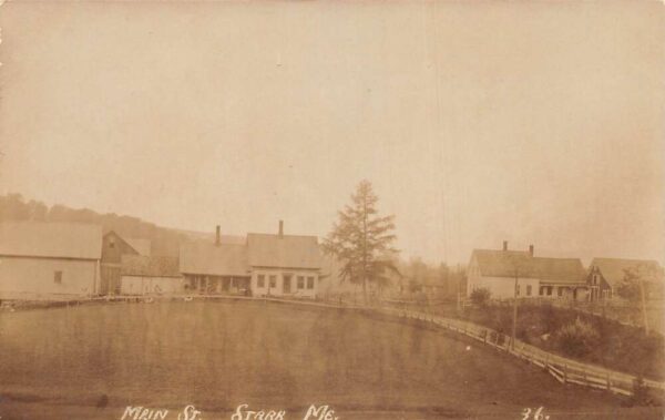 Stark Maine Main Street Real Photo Vintage Postcard AA95323