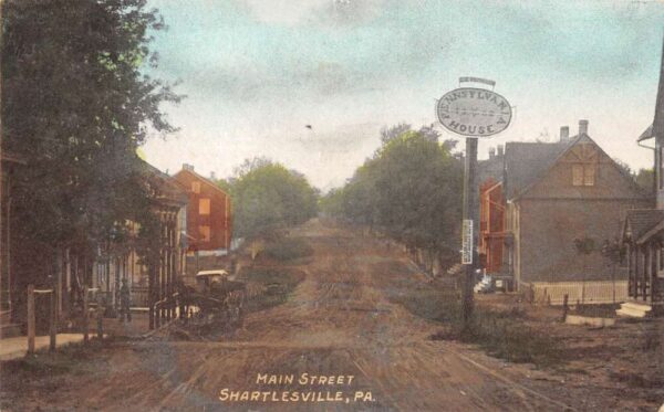 Shartlesville Pennsylvania Main Street Vintage Postcard AA95351