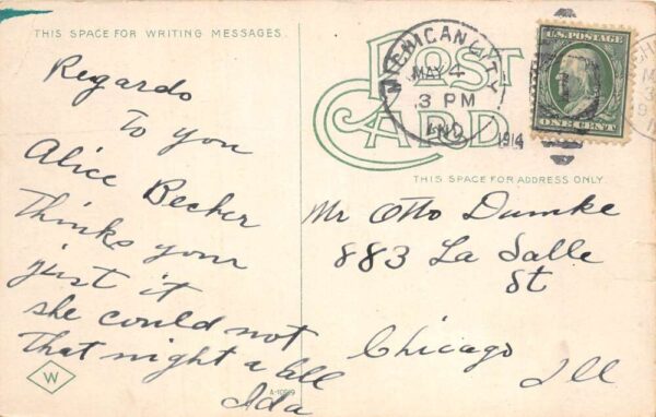 Michigan City Indiana The CSB NIRR Station Coke Sign Vintage Postcard AA95375 - Image 2