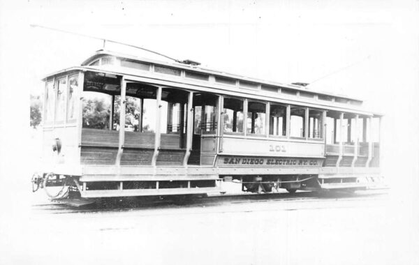 Coronado California Trolley Car Real Photo Vintage Postcard AA95382