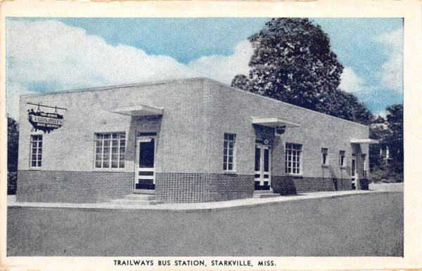 Starkville Mississippi Trailways Bus Station Vintage Postcard AA95387