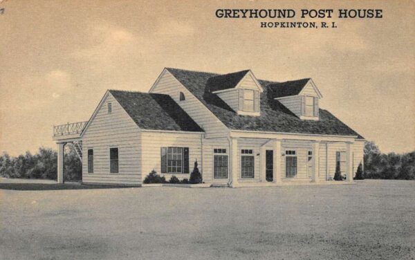 Hopkinton Rhode Island Greyhound Post House Vintage Postcard AA95394