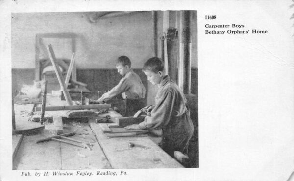 Womelsdorf Pennsylvania Bethany Orphans Home Carpenter Boys Postcard AA95395