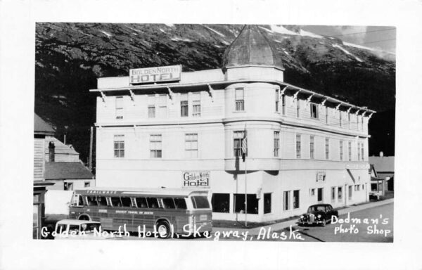 Skagway Alaska Golden North Hotel Real Photo Vintage Postcard AA95402