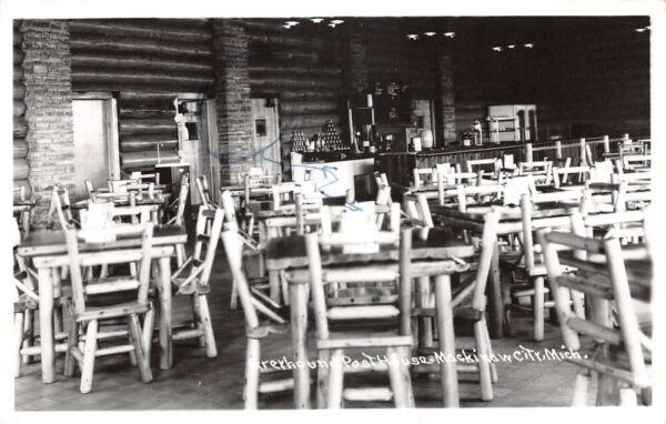 Mackinaw City Michigan Greyhound Post House Dining Room Real Photo PC AA95408