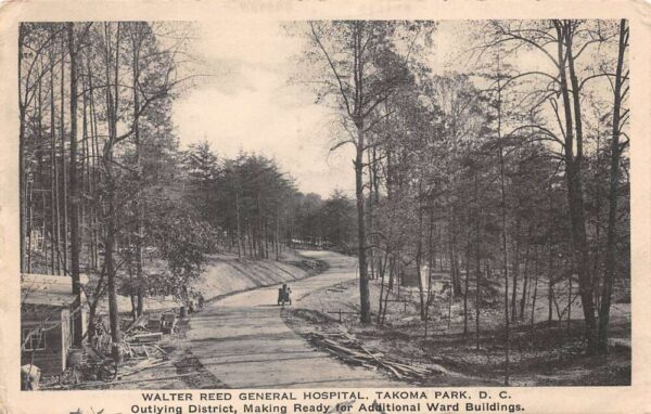 Washington DC Takoma Park Walter Reed Hospital Construction Postcard AA96688