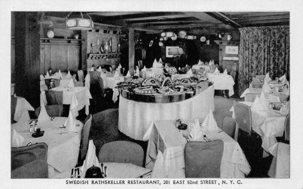 New York City Swedish Rathskeller Restaurnt Dining Room Vintage Postcard AA96709