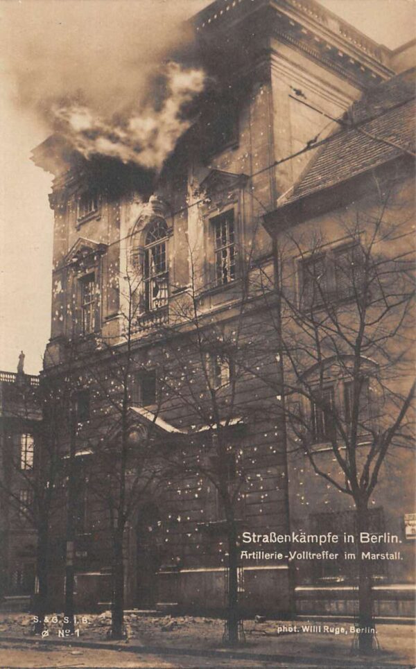 Berlin Germany Neur Marstall November Revolution Attack Real Photo PC AA96715