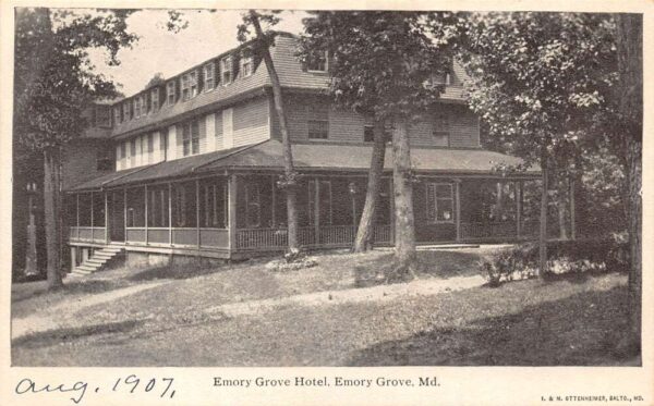 Emory Grove Maryland Emory Grove Hotel Vintage Postcard AA96720