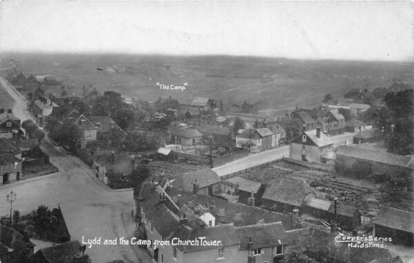 Lydd England and the Camp from Church Tower Real Photo Vintage Postcard AA96726